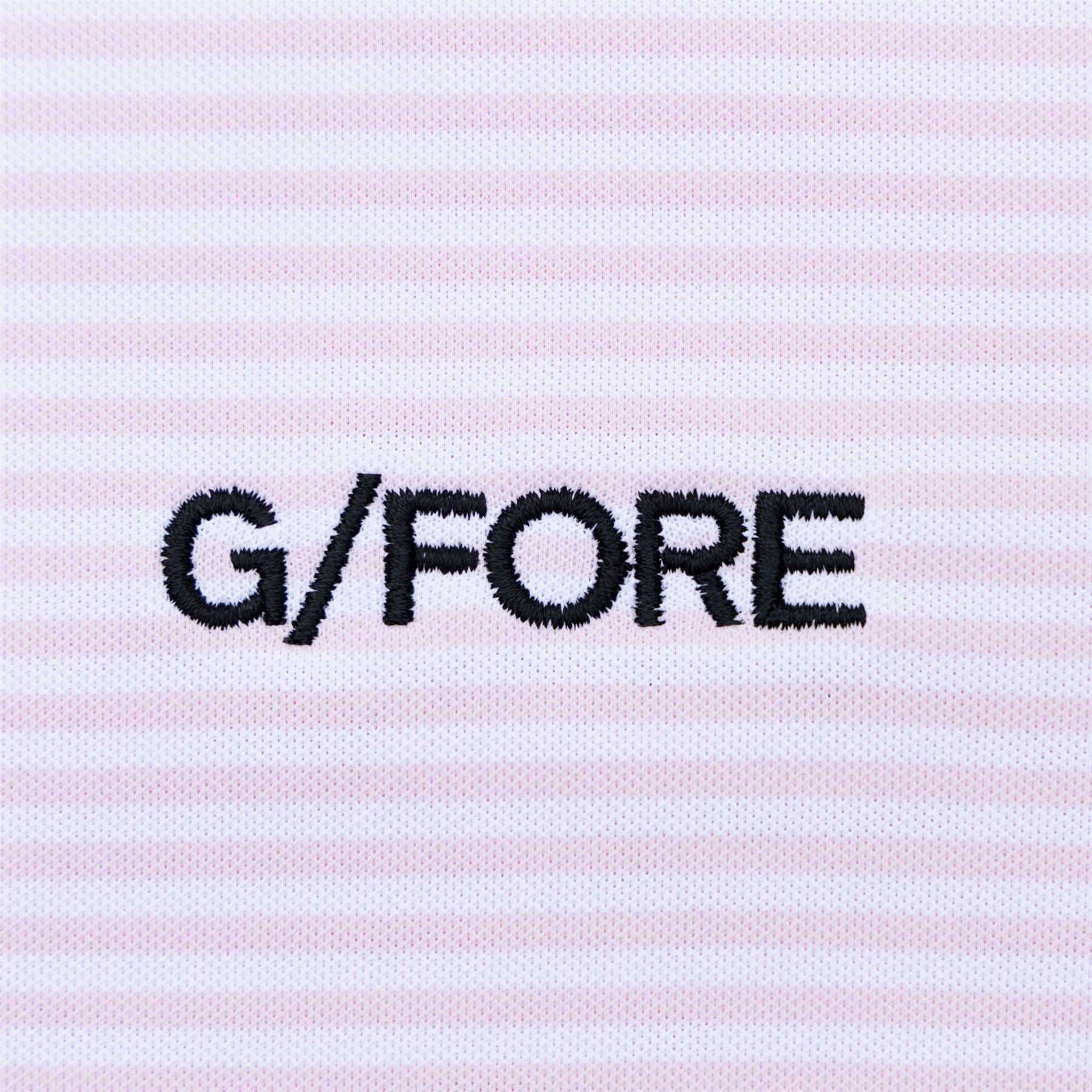 Feeder Stripe Tech Pique Embroidered Tailored Fit Polo Blush G/Fore Men's Fashion