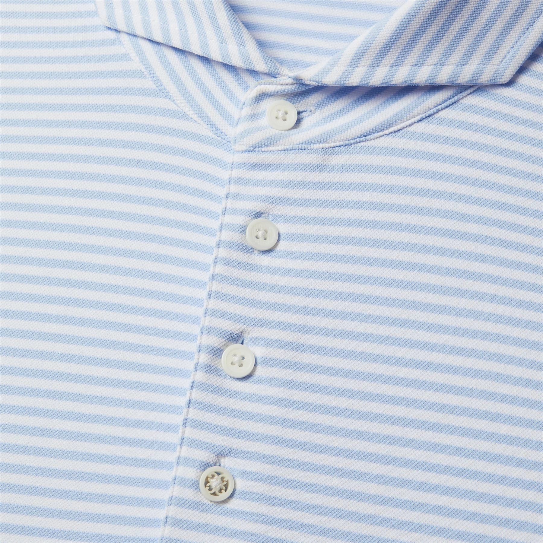 Feeder Stripe Tech Pique Embroidered Tailored Fit Polo Sky G/Fore Men's Fashion