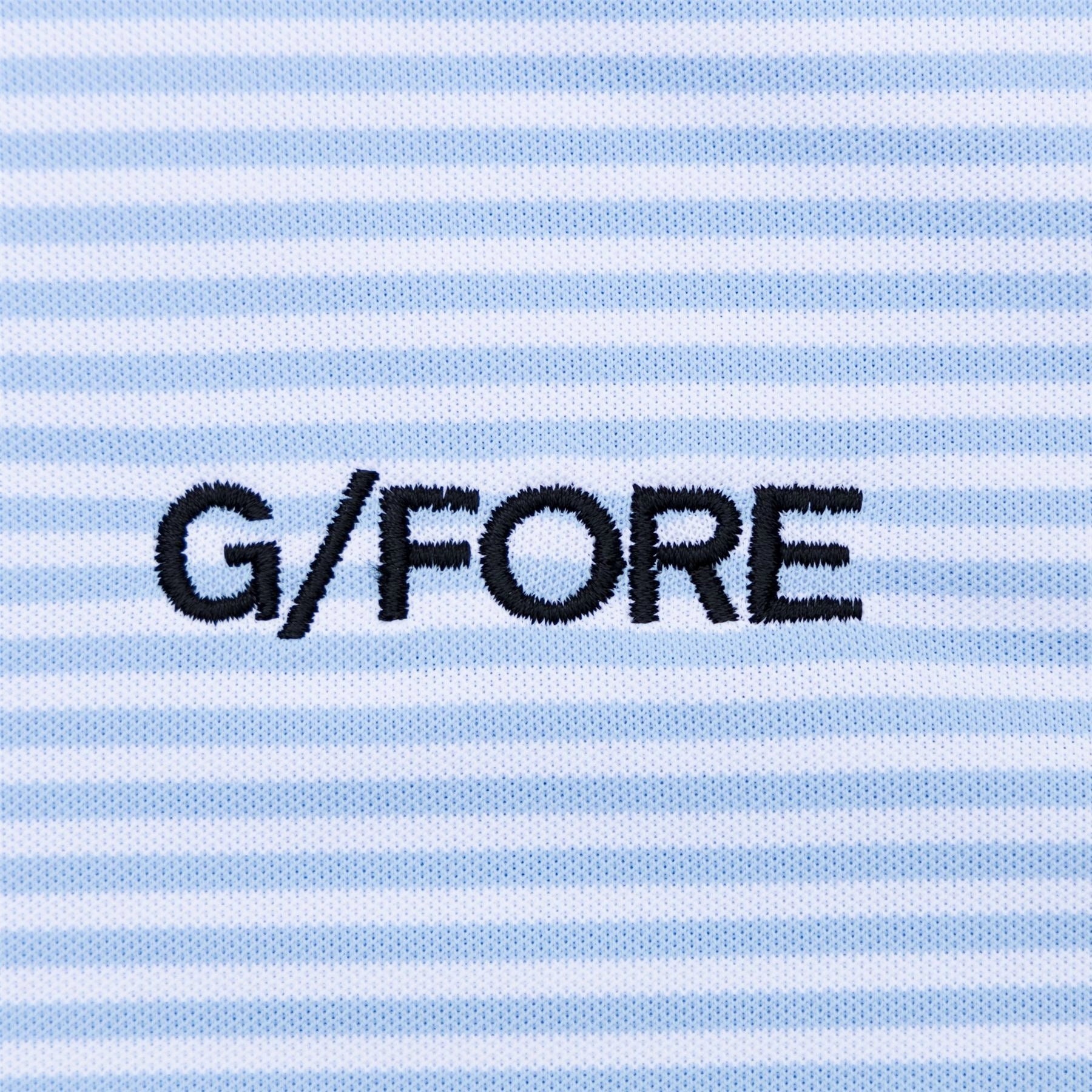 Feeder Stripe Tech Pique Embroidered Tailored Fit Polo Sky G/Fore Men's Fashion