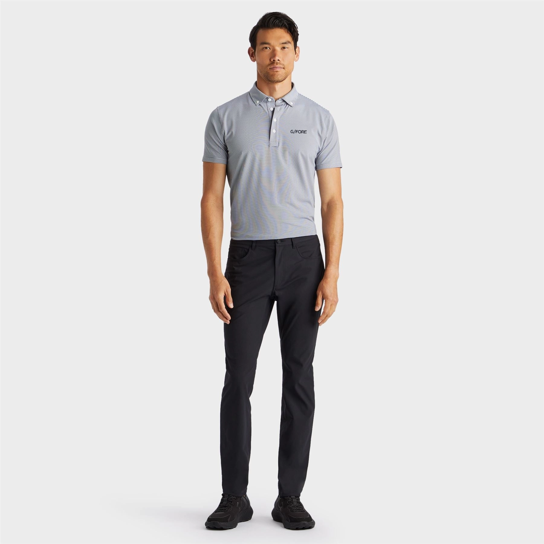 Feeder Stripe Tech Pique Embroidered Tailored Fit Polo Twilight G/Fore Men's Fashion