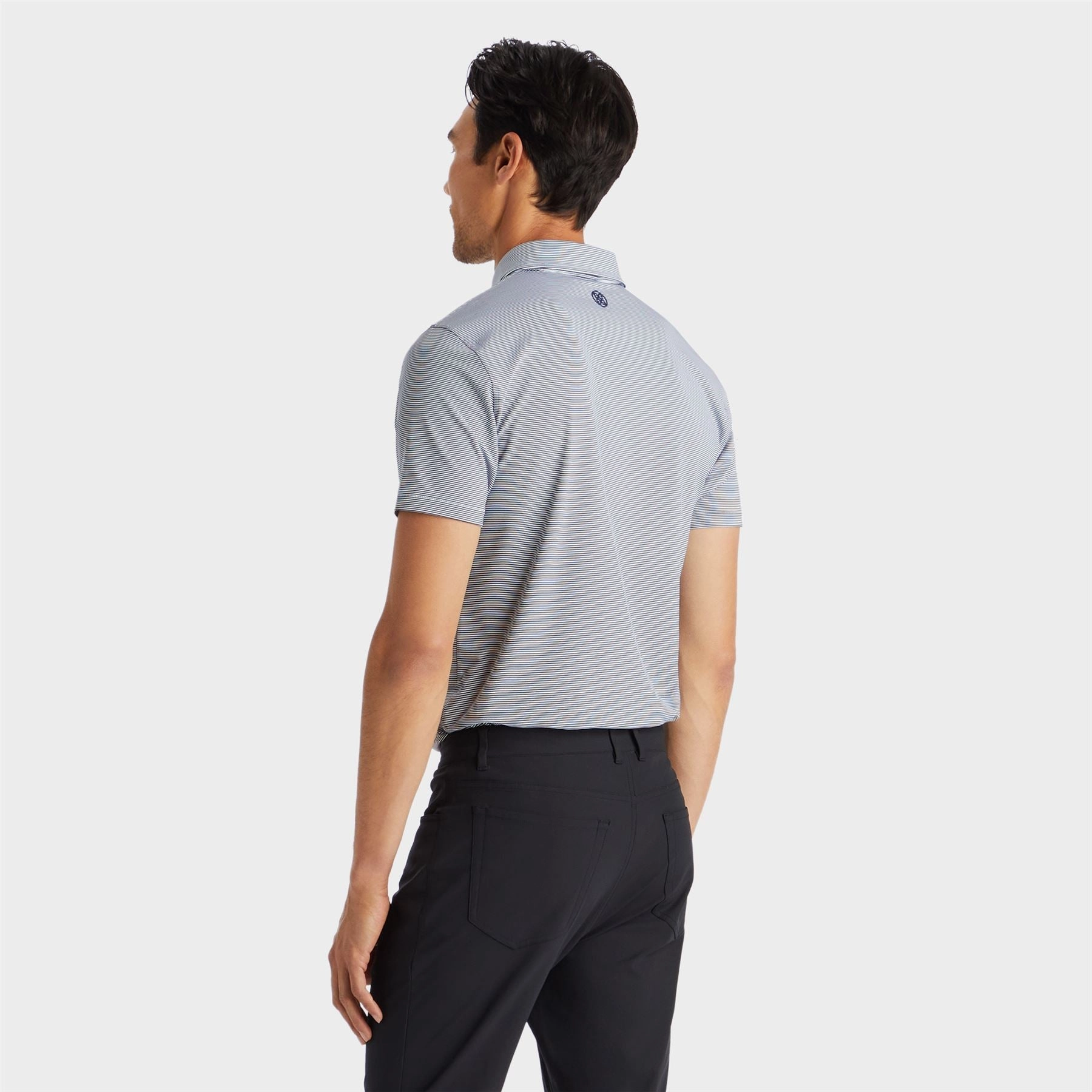 Feeder Stripe Tech Pique Embroidered Tailored Fit Polo Twilight G/Fore Men's Fashion