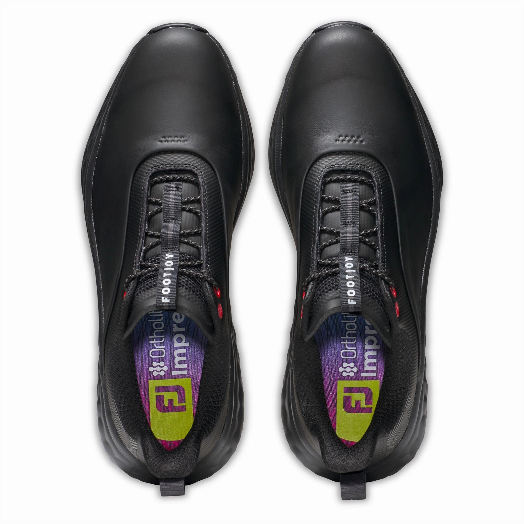 FJ Quantum Golf Shoes Black/Grey/Red Premium Men's Golf Shoes