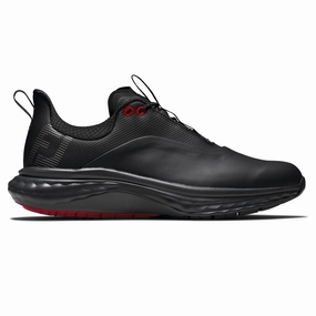 FJ Quantum Golf Shoes Black/Grey/Red Premium quality mens golf shoes