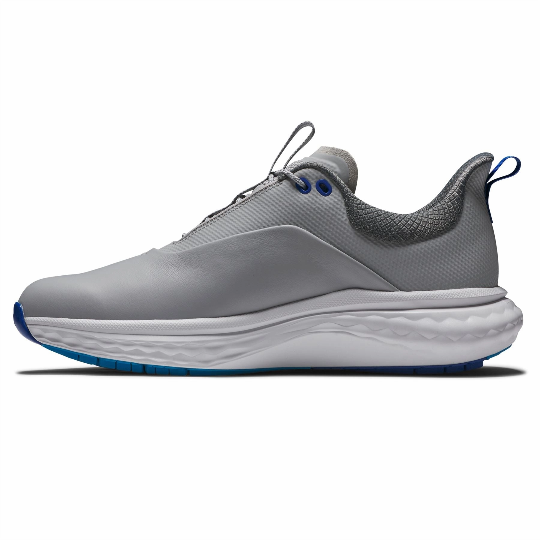 FJ Quantum Golf Shoes Grey/White/Blue Premium Men's Golf Shoes