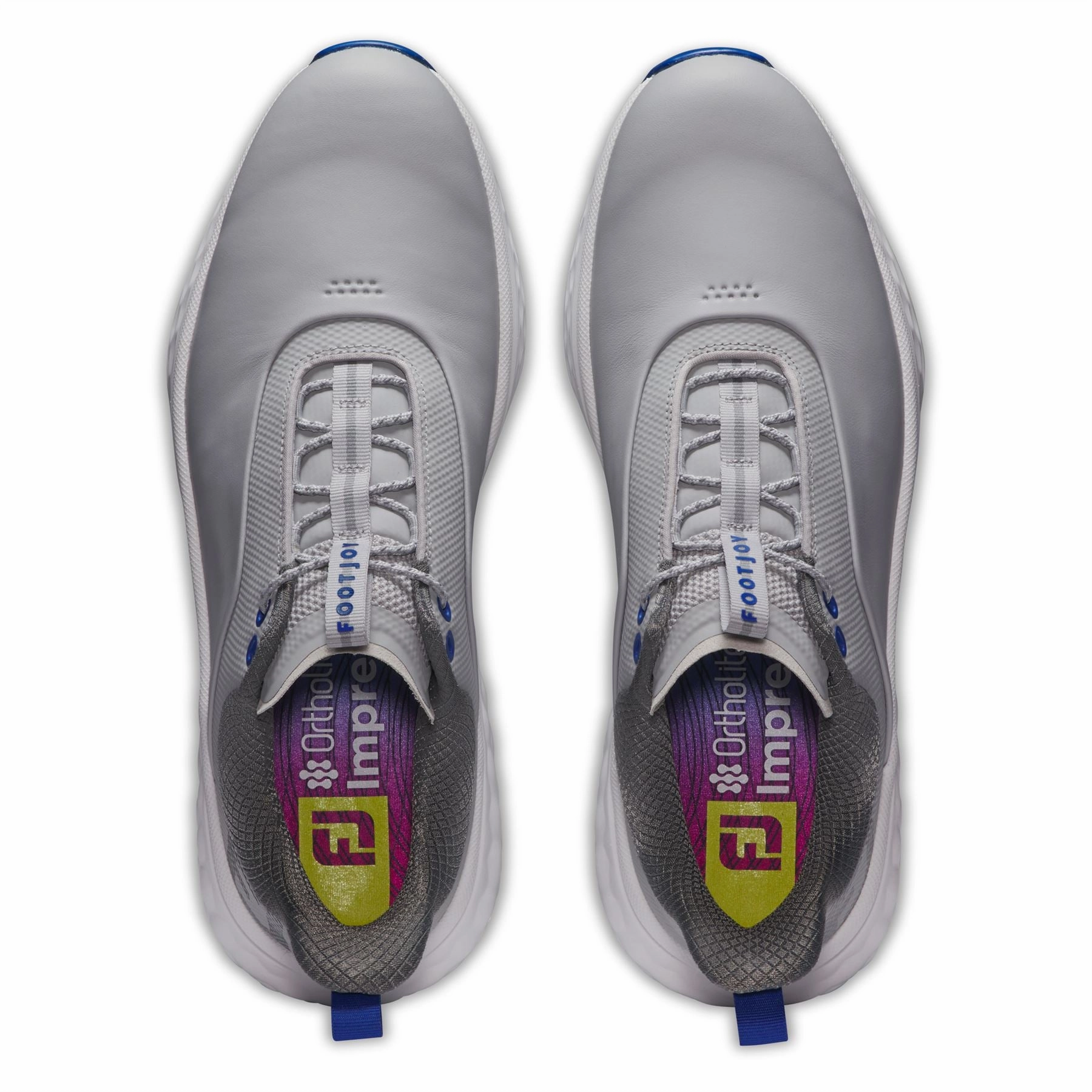 FJ Quantum Golf Shoes Grey/White/Blue Premium Men's Golf Shoes