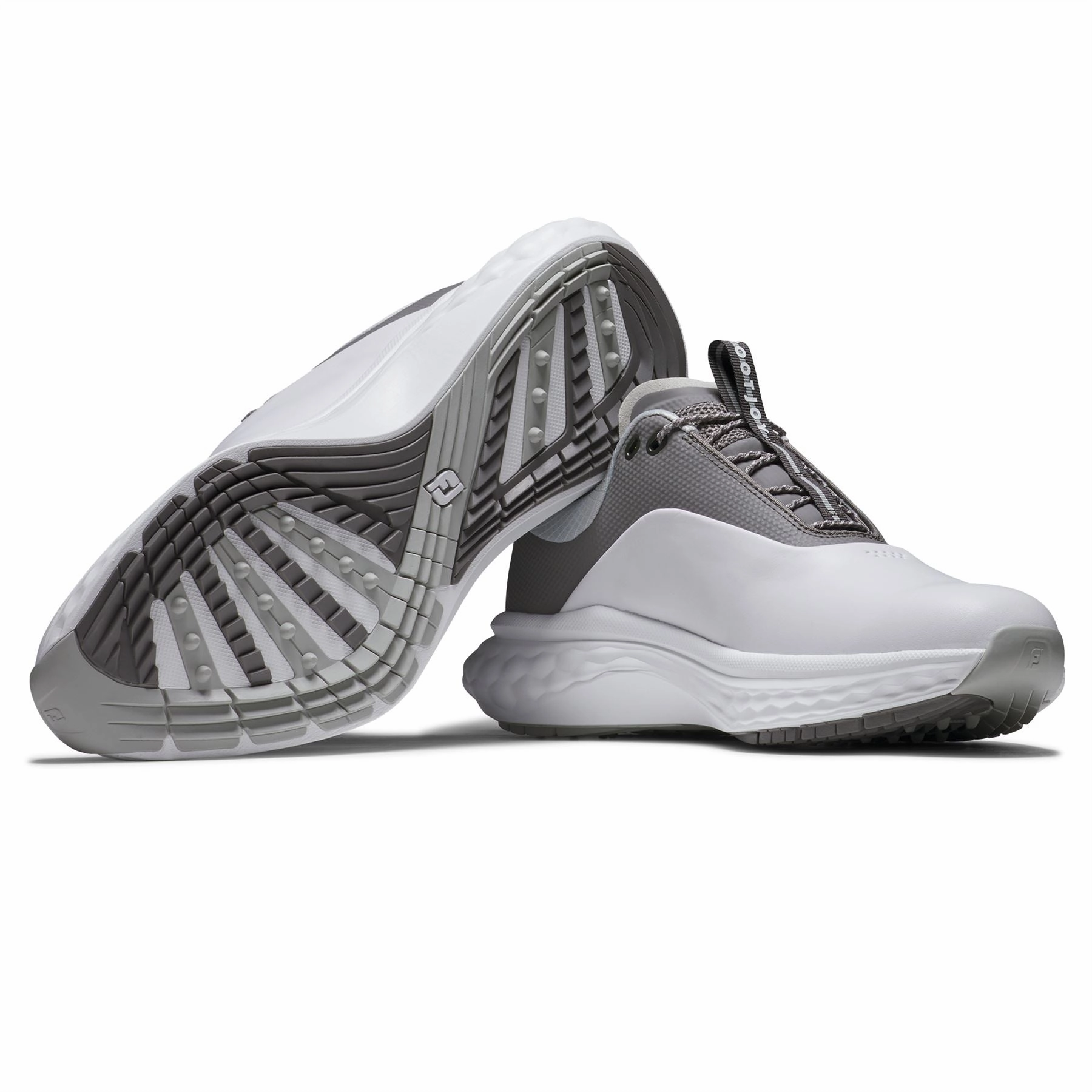 FJ Quantum Golf Shoes White/Grey/Silver Premium Men's Golf Shoes