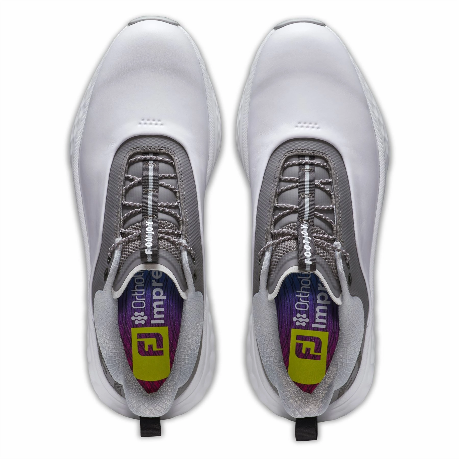 FJ Quantum Golf Shoes White/Grey/Silver Premium Men's Golf Shoes