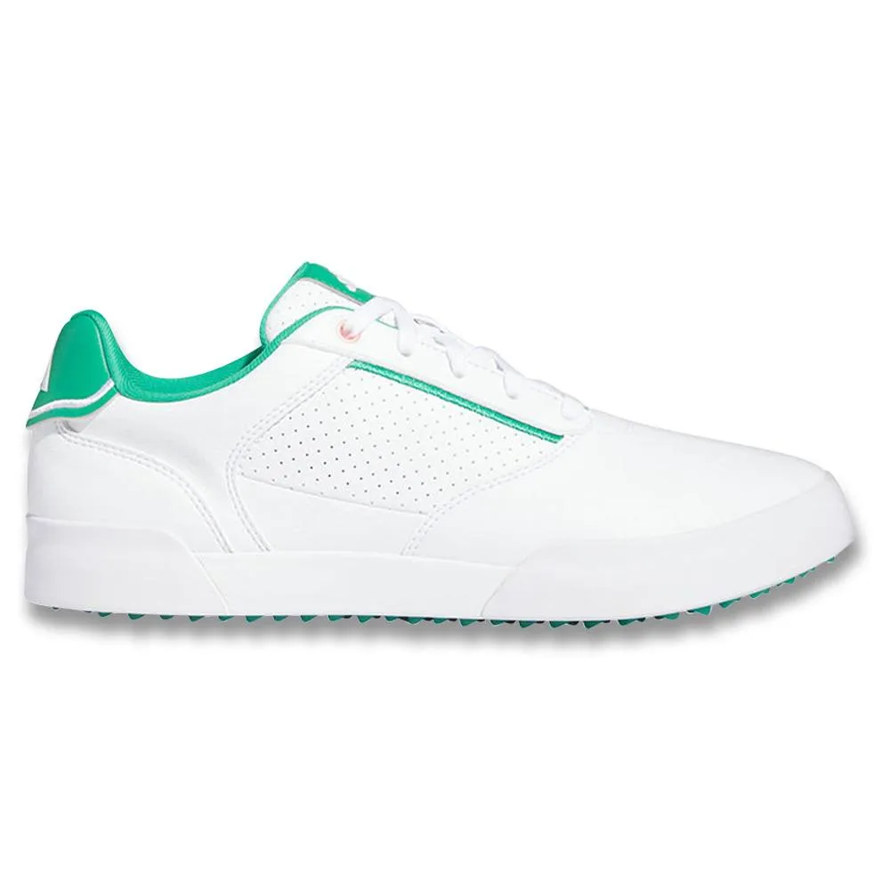 Stylish Comfort Shoes Flex Ride Adidas RetroCross Spikeless Golf Shoes Cloud White/Court Green/Cloud White - 23 Men Breathable Knit Trainers