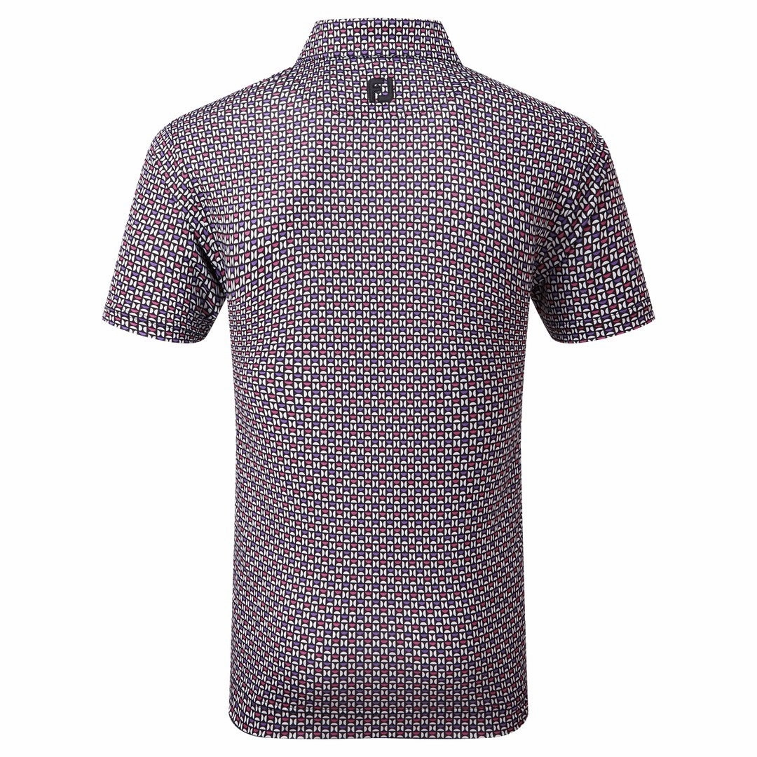 gender-neutral clothing FootJoy Half Moon Geo Print Golf Polo Shirt 80012 women's golf wear