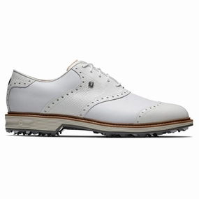 Foam Comfort Sneakers FootJoy Premiere Series - Wilcox Golf Shoes White/Lizard Print - 24 Men Retro Casual Sneakers Speed Lace Sneakers
