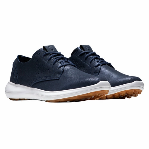 Pull-On Sneakers, Smooth Finish Shoes, Rubber Sole Shoes New Footjoy Flex LX Spikeless Shoes in Navy  MSP$100