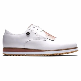 Foam Padded Sneakers New Women's Footjoy FJ Sport Retro Golf Shoes - White Cloud Sole Durable Shoes