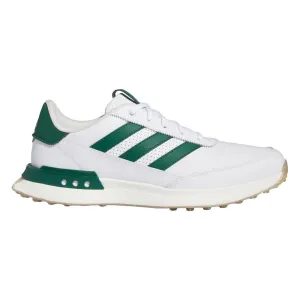 Performance Shoes, Stretchable Shoes Footbed Comfort Sandals Adidas S2G Leather 24 Spikeless Golf Shoes Cloud White/Collegiate Green/Gum - 24 Men Compact Travel Shoes