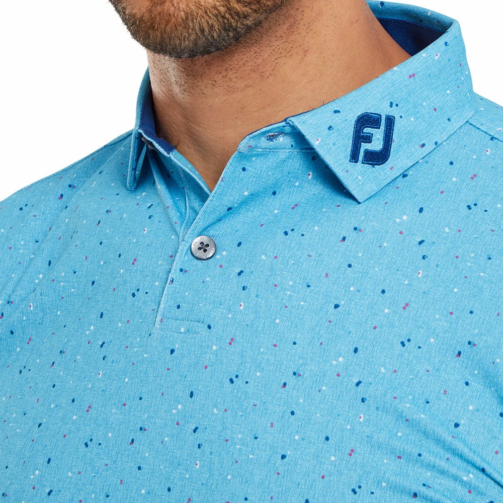 Footjoy 24 Tweed Texture Polo - Blue Sky FootJoy Men's Clothing