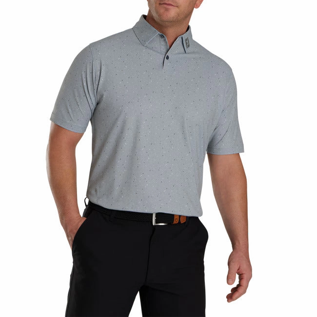 Footjoy 24 Tweed Texture Polo - Grey Cliff FootJoy Men's Clothing