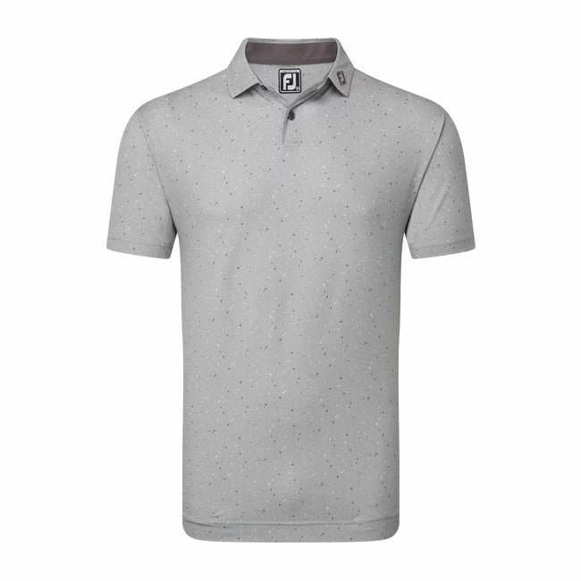 Footjoy 24 Tweed Texture Polo - Grey Cliff FootJoy men's golfwear and polos