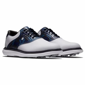 FootJoy FJ Traditions Golf Shoes White/Navy/Camo 57945 (Previous Season Style) Men's shoes from other brands