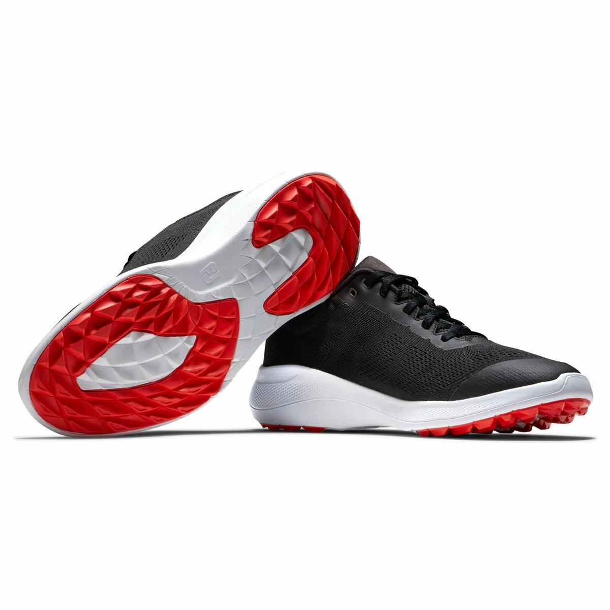 FootJoy Flex Golf Shoes Black/White/Red 56141 (Previous Season Style) Men's Shoes from Other Brands