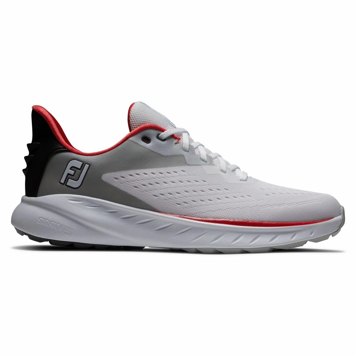 FootJoy Flex XP Golf Shoes 56277 White/Black/Red (Previous-Season Style) Men's Shoes from Other Brands