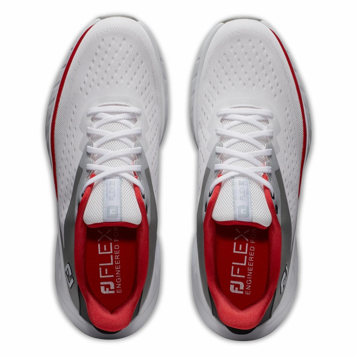 FootJoy Flex XP Golf Shoes 56277 White/Black/Red (Previous-Season Style) Men's Shoes from Other Brands