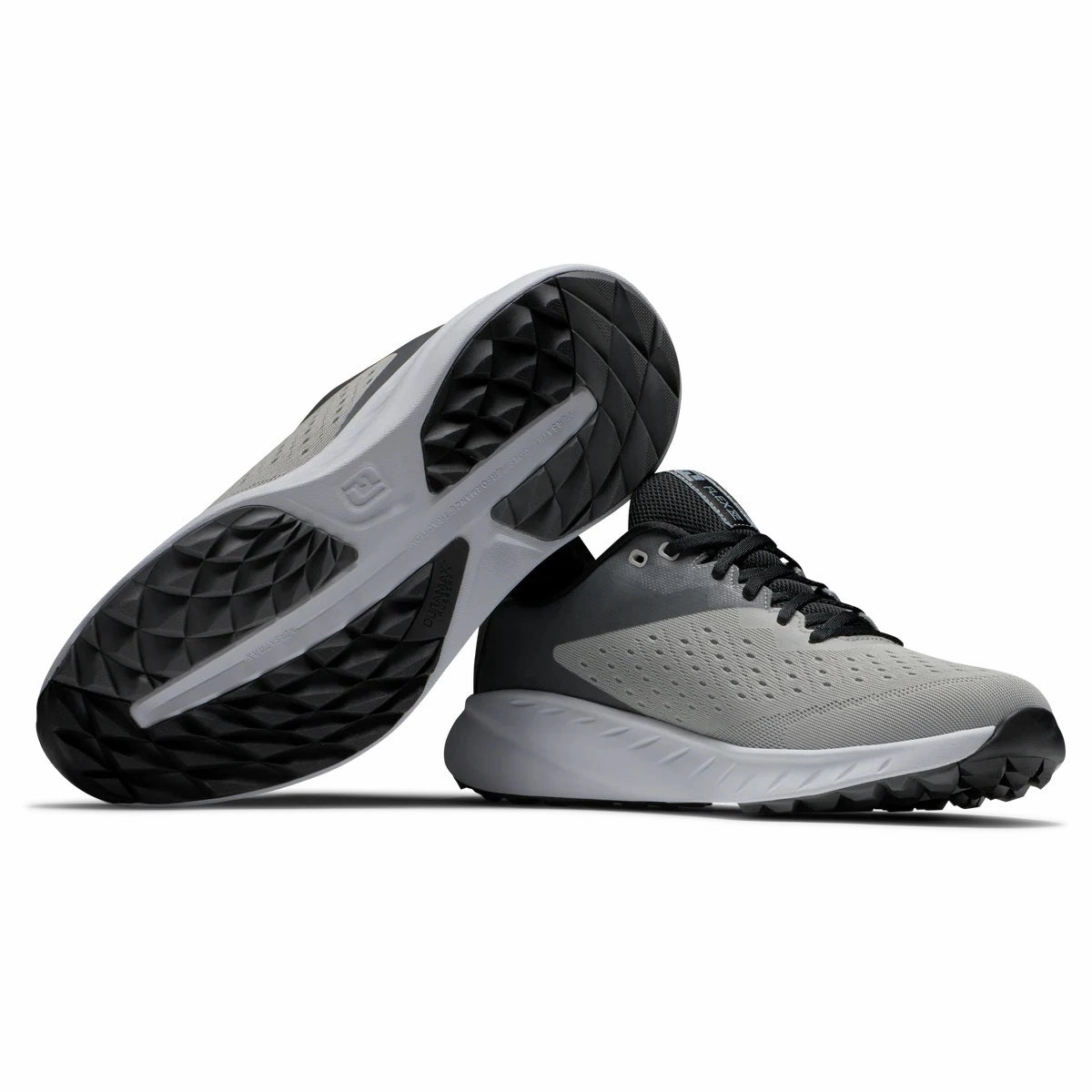FootJoy Flex XP Golf Shoes Grey/White/Black 56281 (Previous-Season Style) Men's Shoes from Other Brands