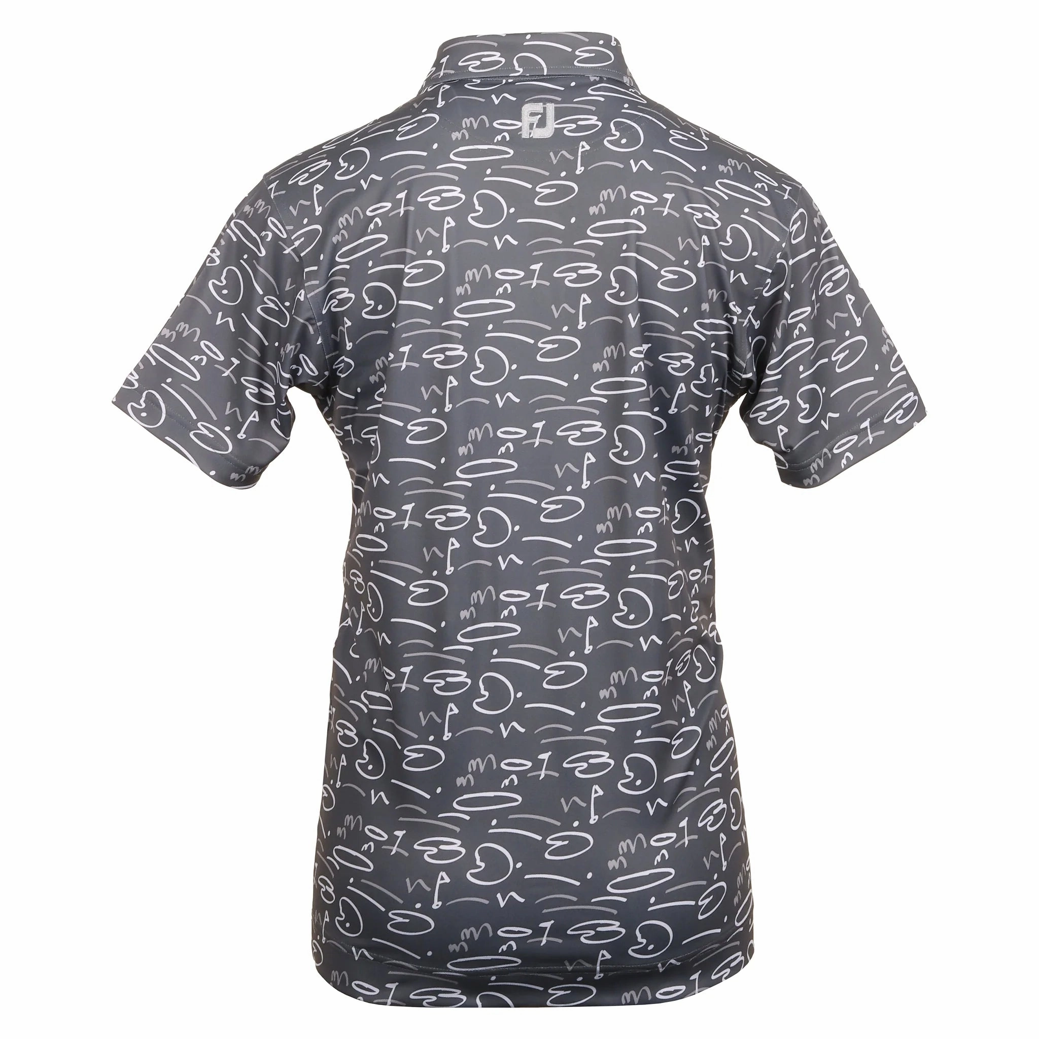 FootJoy Golf Course Doodle Pique Polo - Gravel FootJoy Men's Clothing