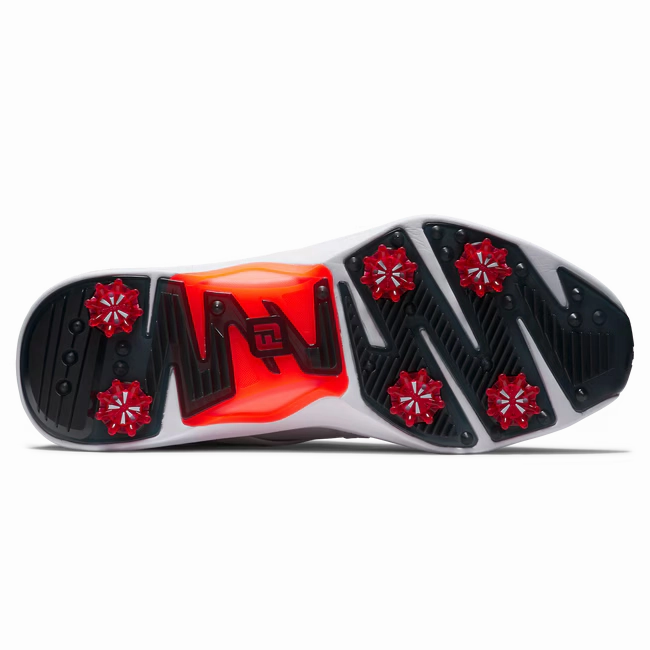 FootJoy Hyperflex Golf Shoe - White/Black/Red Men's Spiked Golf Shoes