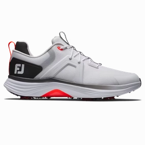 FootJoy Hyperflex Golf Shoe - White/Black/Red Spiked golf shoes for men