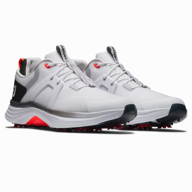 FootJoy Hyperflex Golf Shoe - White/Black/Red Men's Spiked Golf Shoes
