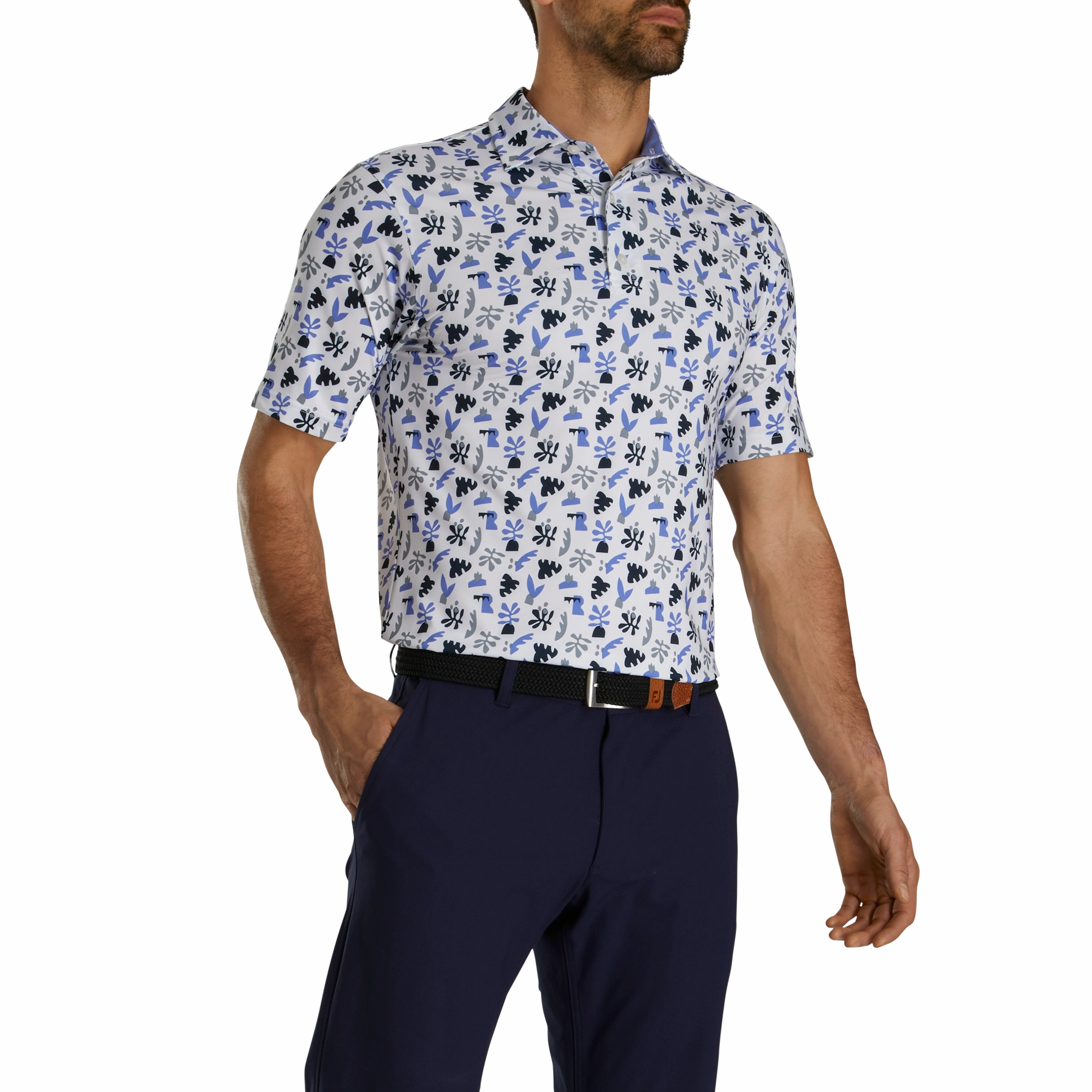 FootJoy Jungle Leaves Lisle Polo FootJoy Men's Clothing