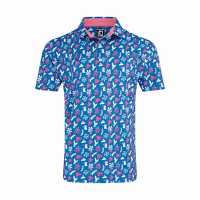 FootJoy Jungle Leaves Lisle Polo FootJoy men's golfwear and polos