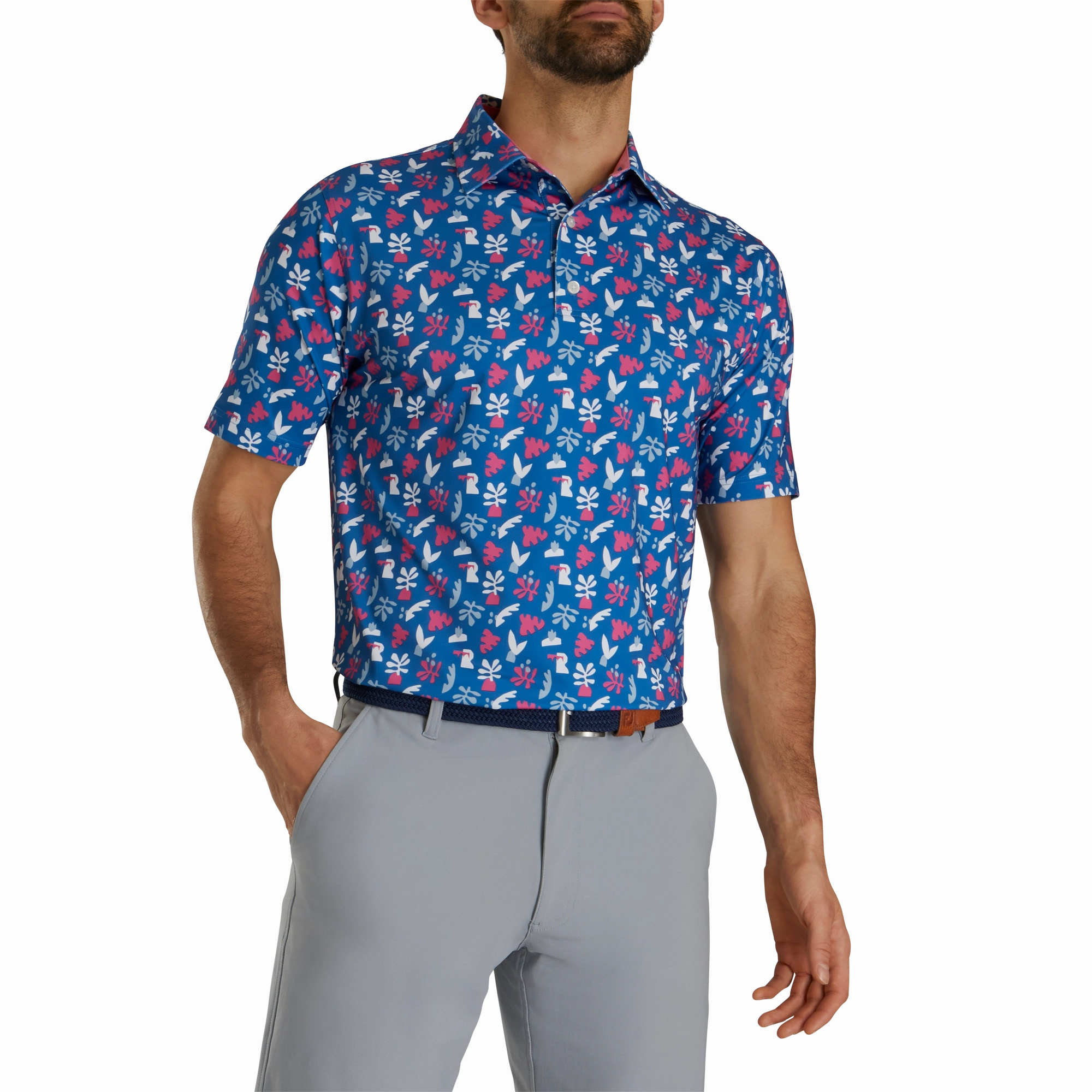 FootJoy Jungle Leaves Lisle Polo FootJoy Men's Clothing