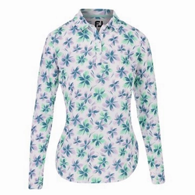 FootJoy Long Sleeve Floral Sun Shirt FootJoy women's golf clothing