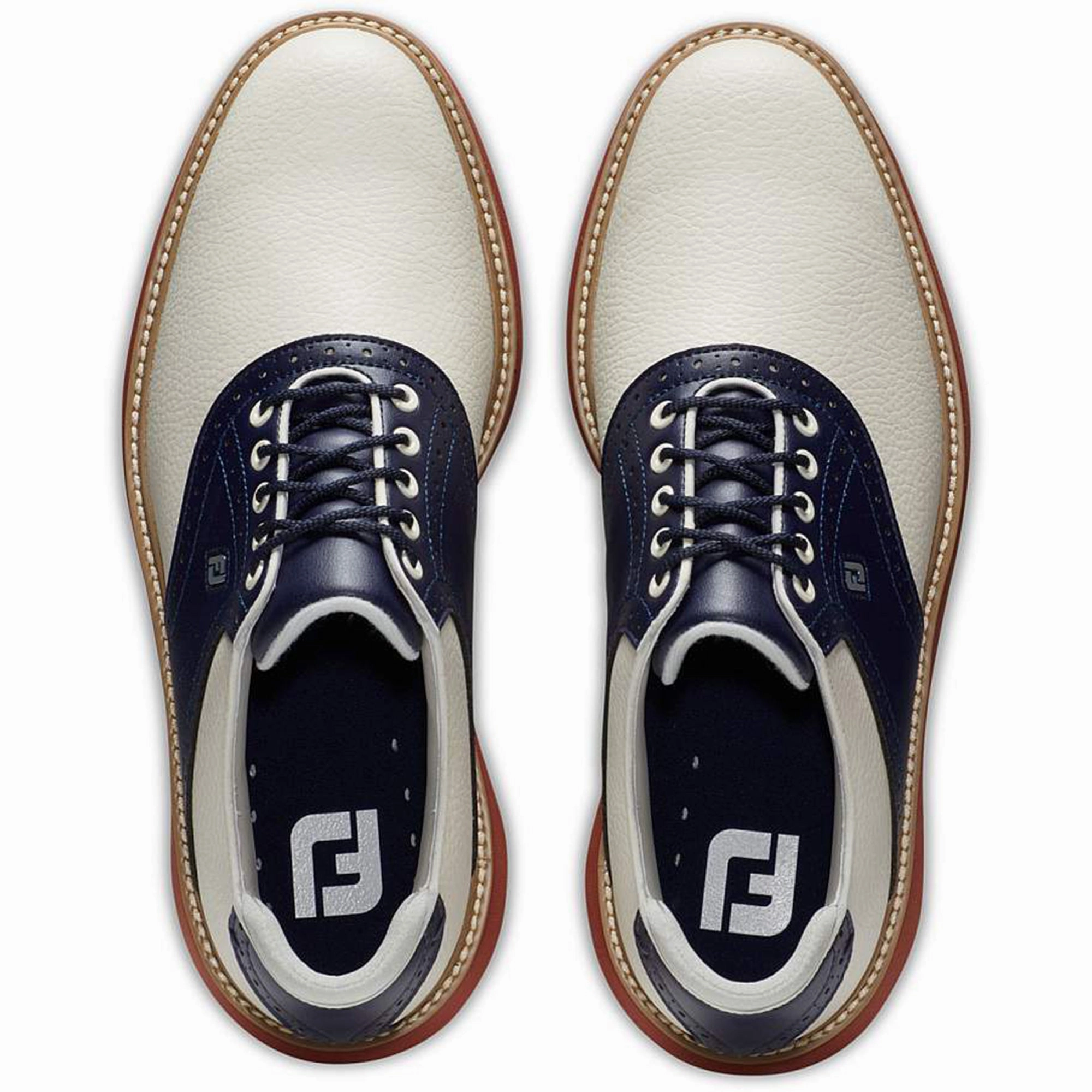 FootJoy Men`s 23 Traditions Spikeless Golf Shoes FootJoy Men's Clothing