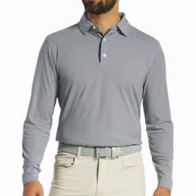FootJoy Men's Long Sleeve Micro Stripe Polo FootJoy men's golfwear and polos