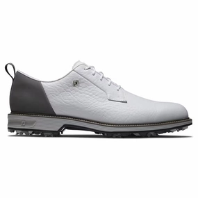 Footjoy Men`s Premiere Series Golf Shoes - Field LX - White/Grey Spiked golf shoes for men