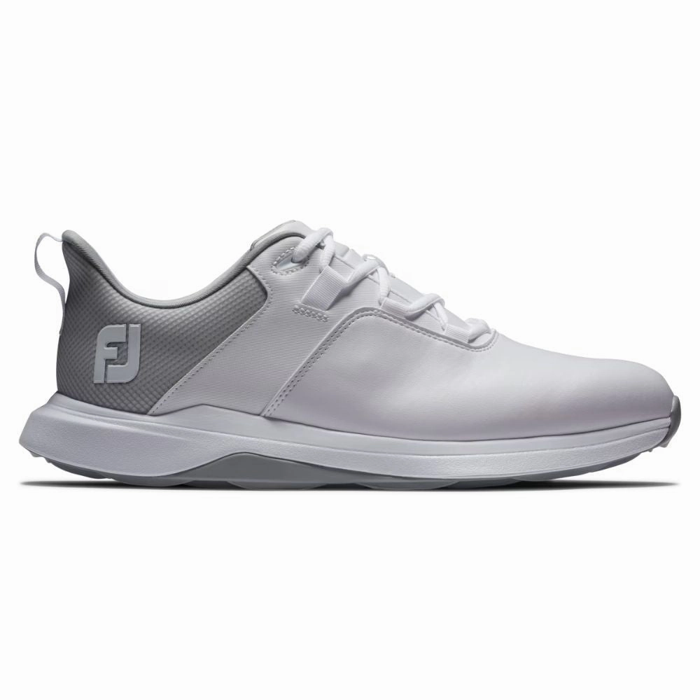 FootJoy Men's ProLite Spikeless Laced Golf Shoes - White/Grey Men's shoes from other brands