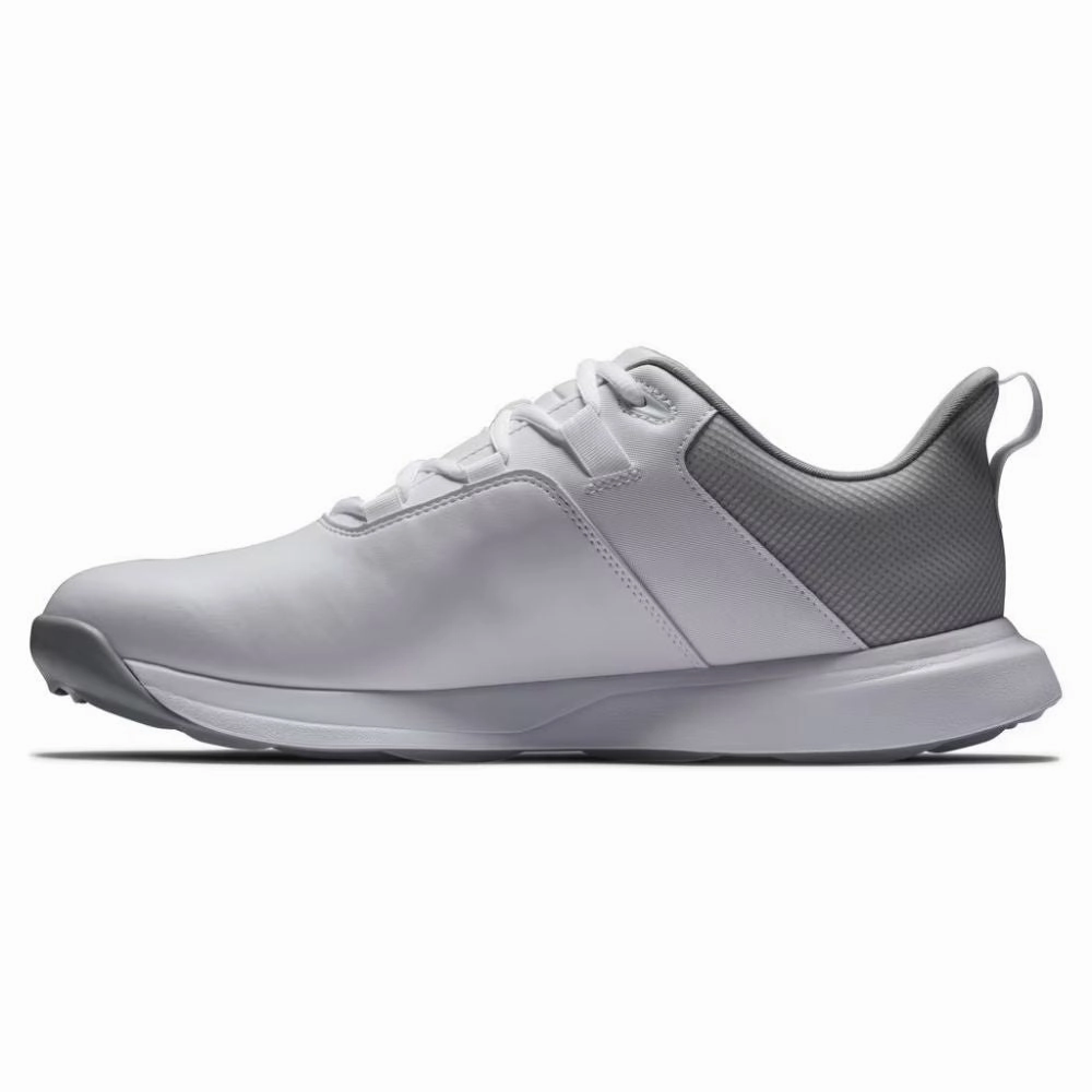 FootJoy Men's ProLite Spikeless Laced Golf Shoes - White/Grey Men's Shoes from Other Brands