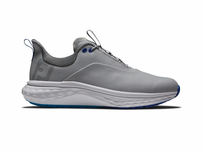 FootJoy Men's Quantum - Grey/White/Blue Golf Shoes FootJoy men's golfwear and polos