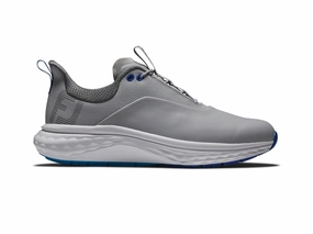 FootJoy Men's Quantum - Grey/White/Blue Golf Shoes FootJoy men's golf shoes collection