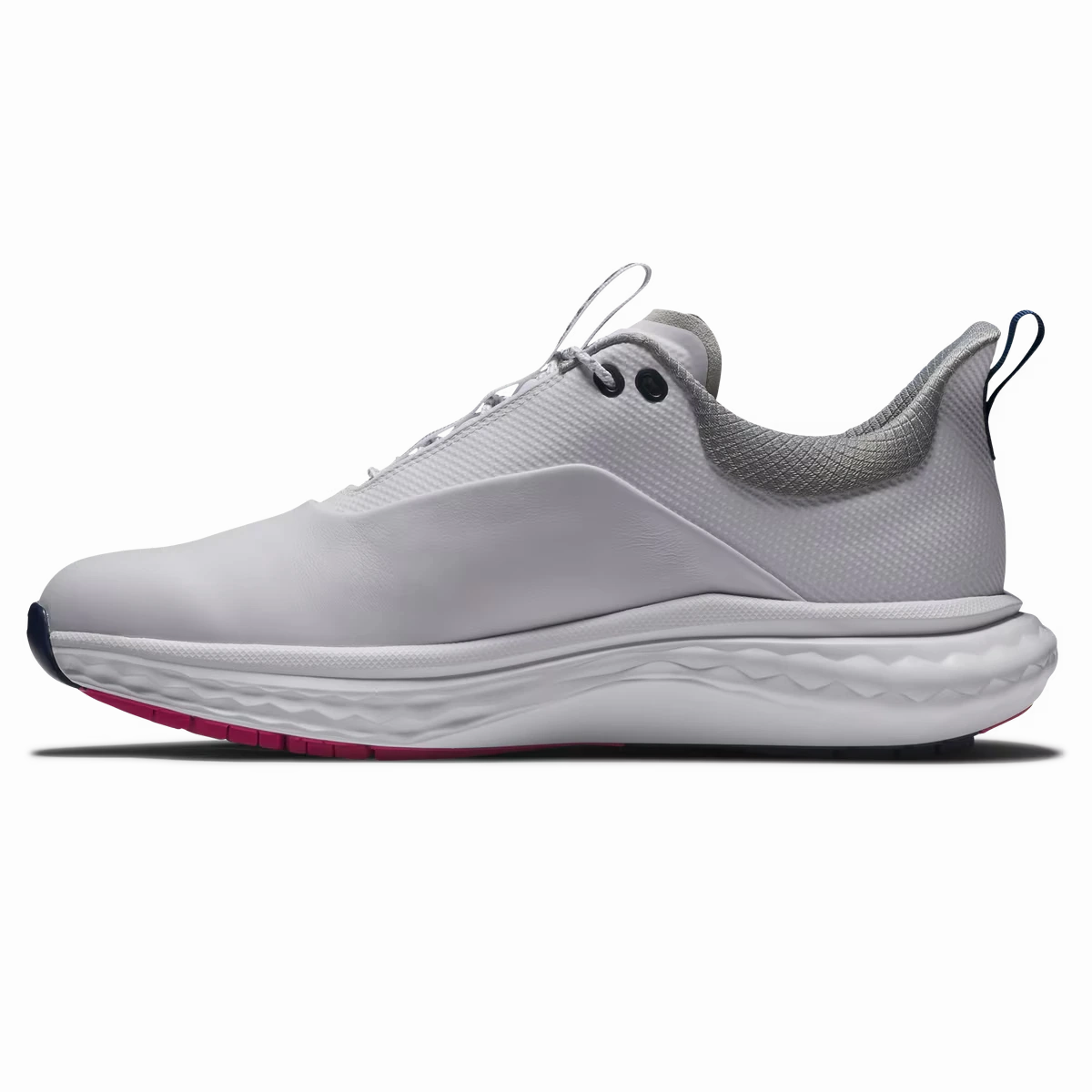 FootJoy Men's Quantum Golf Shoes - White/Blue/Pink Lightweight Men's Spikeless Golf Shoes