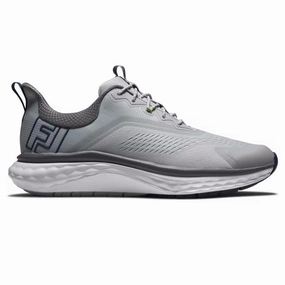 FootJoy Men's Quantum Spikeless Golf Shoe - 56991 Grey/White/Blue Men's shoes from other brands