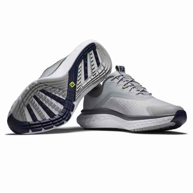 FootJoy Men's Quantum Spikeless Golf Shoe - 56991 Grey/White/Blue Men's Shoes from Other Brands