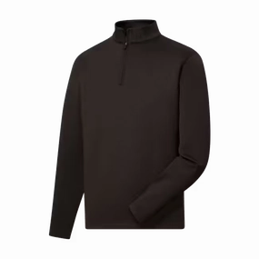 FootJoy Men's Tonal Block Dots Midlayer - Black FootJoy men's golfwear and polos