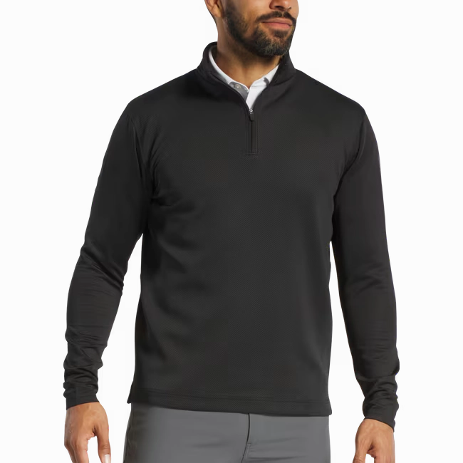 FootJoy Men's Tonal Block Dots Midlayer - Black FootJoy Men's Clothing