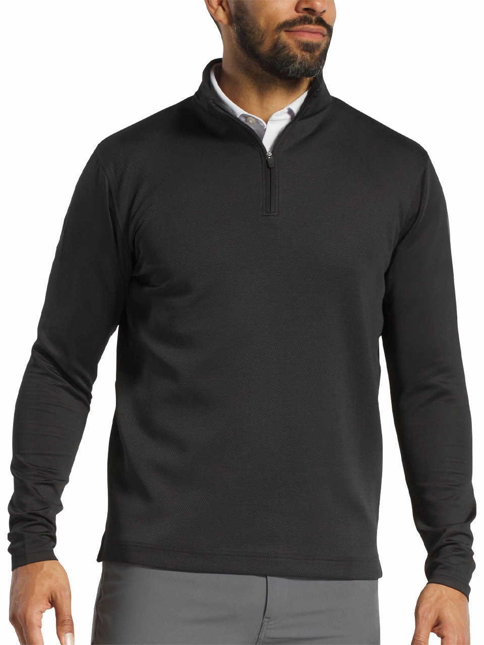 FootJoy Men's Tonal Block Midlayer - Black FootJoy Men's Clothing