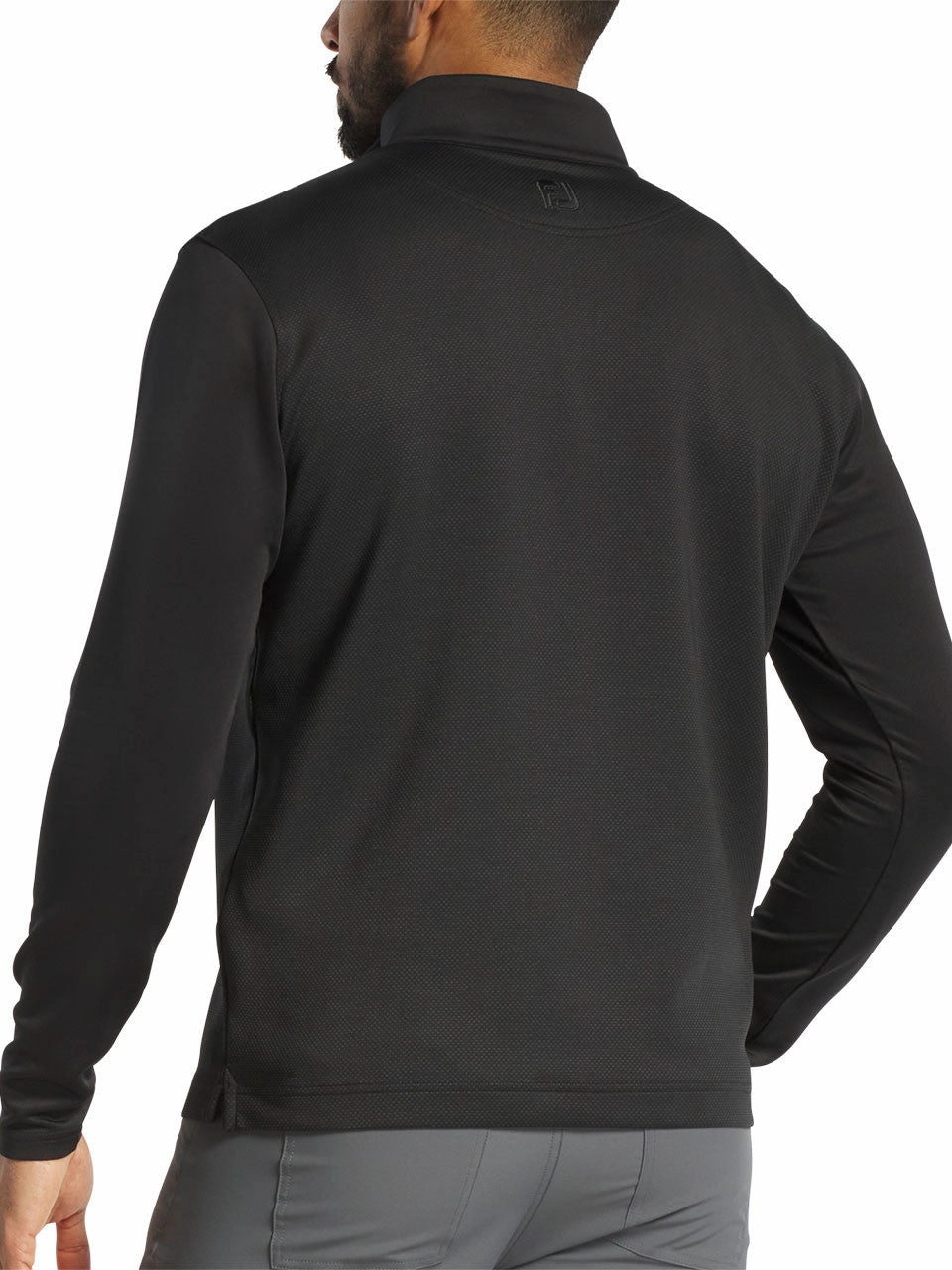 FootJoy Men's Tonal Block Midlayer - Black FootJoy Men's Clothing