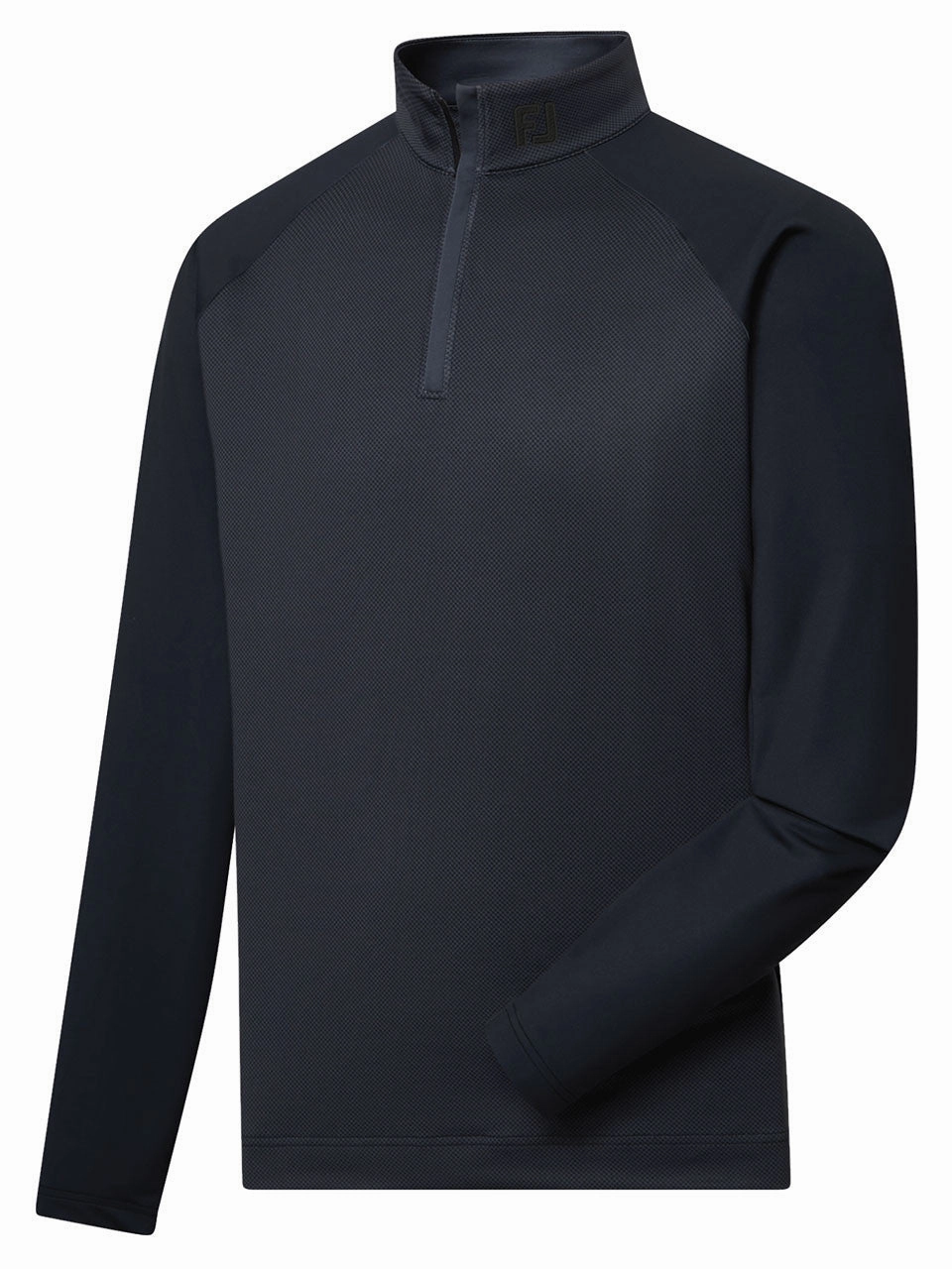 FootJoy Men's Tonal Block Midlayer - Black FootJoy men's golfwear and polos
