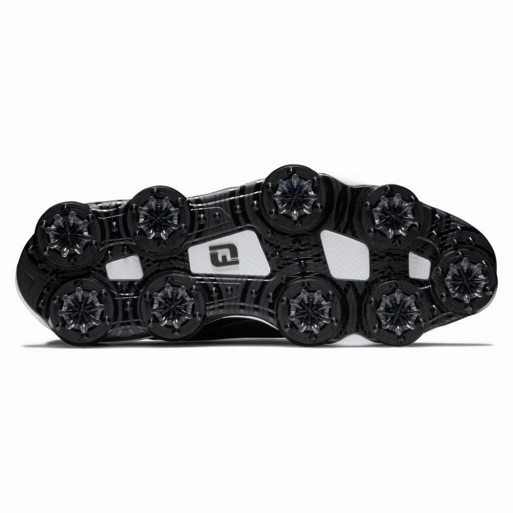 FootJoy Men's Tour Alpha Cleated Laced Golf Shoe - Black/White/Silver Men's Shoes from Other Brands