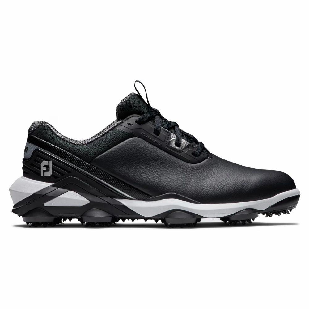FootJoy Men's Tour Alpha Cleated Laced Golf Shoe - Black/White/Silver Men's shoes from other brands